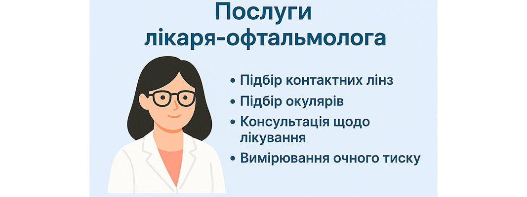 Послуги Лікаря-офтальмолога